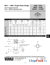 Datasheet 1406 manufacturer Voltage Multipliers