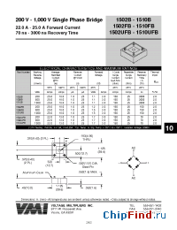 Datasheet 1502UFB manufacturer Voltage Multipliers