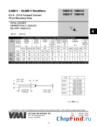 Datasheet 1N6517 manufacturer Voltage Multipliers