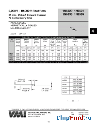 Datasheet 1N6529 manufacturer Voltage Multipliers