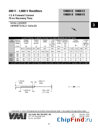 Datasheet 1N6613 manufacturer Voltage Multipliers