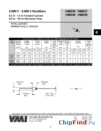 Datasheet 1N6839 manufacturer Voltage Multipliers