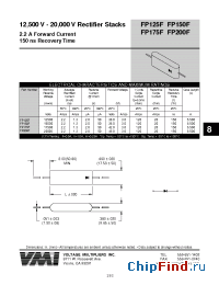 Datasheet FP150F manufacturer Voltage Multipliers