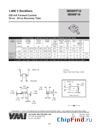 Datasheet MD60FF18 manufacturer Voltage Multipliers