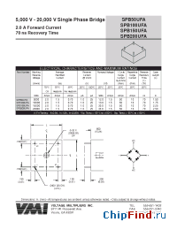 Datasheet SPB100UFA manufacturer Voltage Multipliers