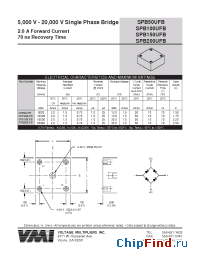 Datasheet SPB50UFB производства Voltage Multipliers
