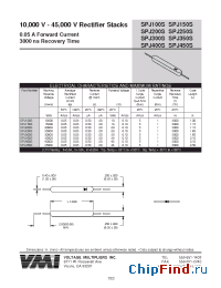 Datasheet SPJ100S manufacturer Voltage Multipliers