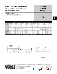 Datasheet X100FG manufacturer Voltage Multipliers