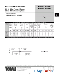 Datasheet X10FF5 manufacturer Voltage Multipliers