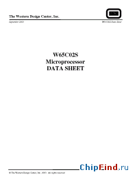 Datasheet W65C02S-6 manufacturer WDC