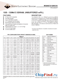 Datasheet W3DG72128V-D1 manufacturer WEDC
