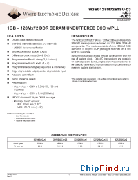 Datasheet W3EG128M72ETSU-D3 manufacturer WEDC