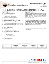 Datasheet W3EG2256M72ASSR262AJD3XG manufacturer WEDC