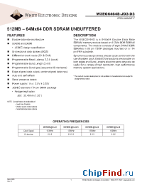 Datasheet W3EG6464S263D3 manufacturer WEDC