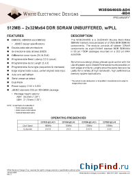 Datasheet W3EG6466S265BD4 manufacturer WEDC