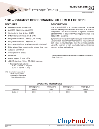Datasheet W3EG72128S-AD4 manufacturer WEDC