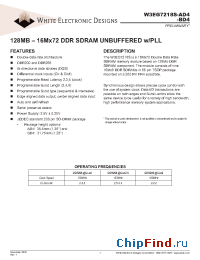 Datasheet W3EG7218S265BD4 manufacturer WEDC