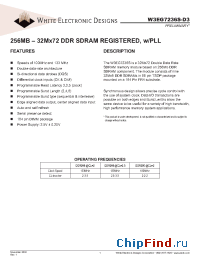 Datasheet W3EG7236S-D3 manufacturer WEDC