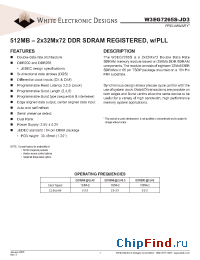Datasheet W3EG7265S202JD3 manufacturer WEDC
