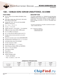 Datasheet W3HG128M64EEU-D4 manufacturer WEDC