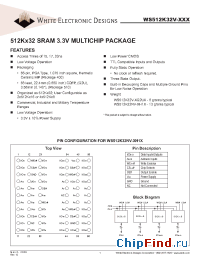 Datasheet WD512K32NV-15H1M manufacturer WEDC