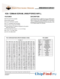 Datasheet WED3DG64128V-D1 manufacturer WEDC