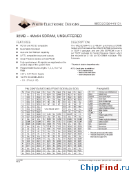 Datasheet WED3DG644V133D1-M manufacturer WEDC