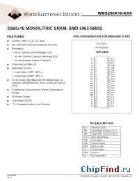 Datasheet WMS256K16-17DLM manufacturer WEDC