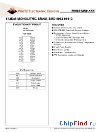 Datasheet WMS512K8-70 manufacturer WEDC