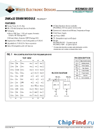 Datasheet WS256K32-25G4C manufacturer WEDC