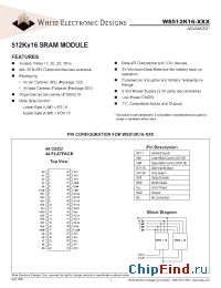 Datasheet WS512K16-20DLM manufacturer WEDC