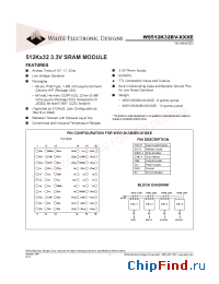 Datasheet WS512K32NBV-20H2IE manufacturer WEDC