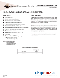 Datasheet WV3EG264M64EFSU-D4 manufacturer WEDC