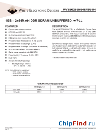 Datasheet WV3EG265M64EFSU-D4 manufacturer WEDC