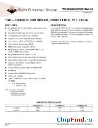 Datasheet WV3EG265M72EFSU265D4MG manufacturer WEDC