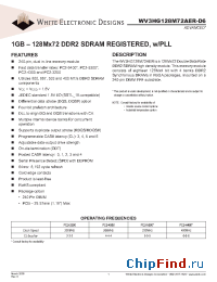 Datasheet WV3HG128M72AER-D6 manufacturer WEDC