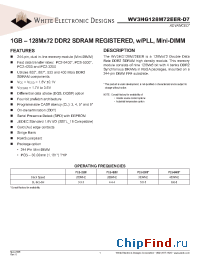 Datasheet WV3HG128M72EER806D7MG manufacturer WEDC