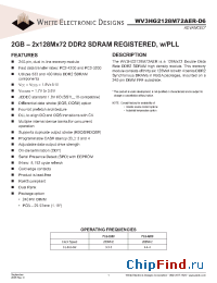 Datasheet WV3HG2128M72AER403D6MG manufacturer WEDC