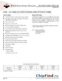 Datasheet WV3HG2128M72EEU534D6MG manufacturer WEDC