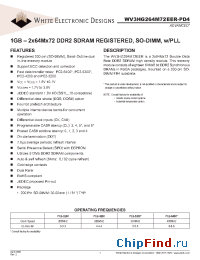 Datasheet WV3HG264M72EER665PD4MG manufacturer WEDC