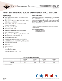 Datasheet WV3HG264M72EEU665D7MG manufacturer WEDC