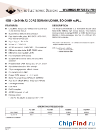 Datasheet WV3HG264M72EEU-PD4 manufacturer WEDC