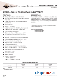 Datasheet WV3HG64M32EEU-D4 manufacturer WEDC