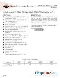 Datasheet WV3HG64M72EEU806PD4MG manufacturer WEDC