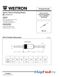 Datasheet 1N4148 manufacturer Weitron