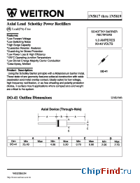 Datasheet 1N5817 manufacturer Weitron