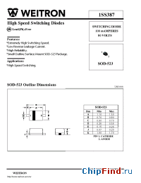 Datasheet 1SS387 manufacturer Weitron