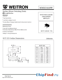 Datasheet MMBD4448W manufacturer Weitron