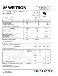 Datasheet MMBT2907 производства Weitron