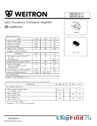 Datasheet MMBTA14 manufacturer Weitron